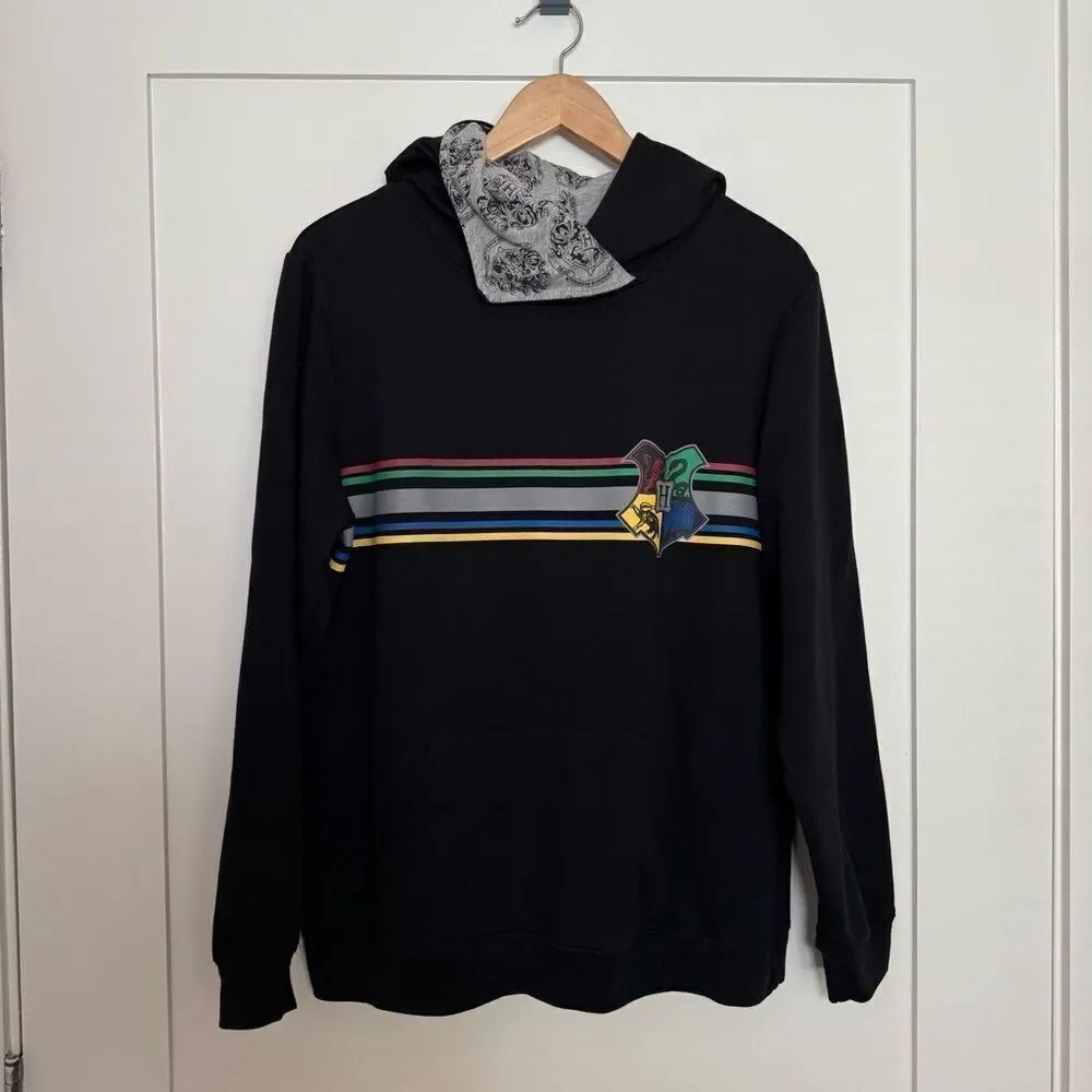 Harry Potter Hogwarts Hoodie Sweatshirt Youth Unisex Sz 2XL Black Pullover